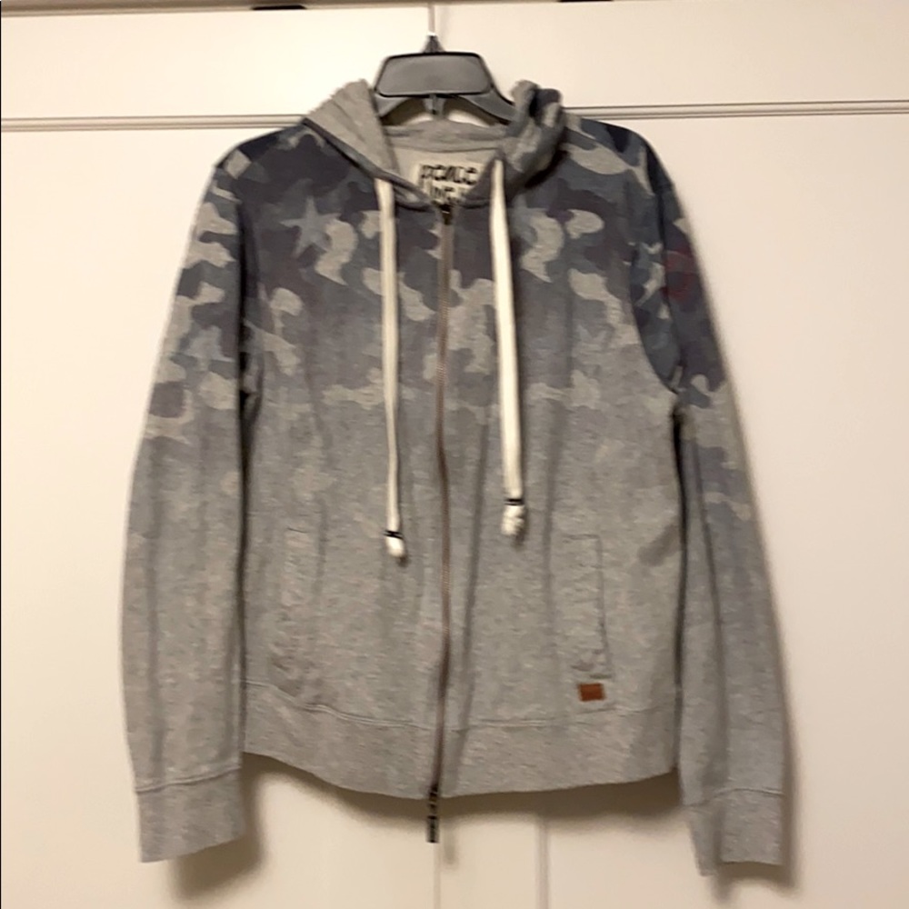 Peace Love World camo ombre hoody zip sweatshirt